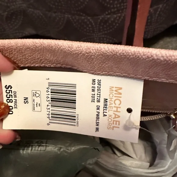 Michael Kors Tote Bag Pink with short and long strap - Picture 3 of 6